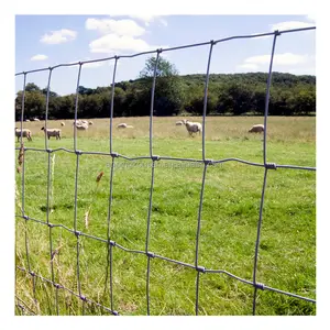 Harga pabrik tugas berat simpul tetap kawat tenun pagar lapangan permainan/pagar peternakan domba galvanis/2.2mm 2.5mm 2.7mm pagar pertanian kawat