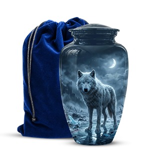 Whole Seller Silver Cremation <b>Urn</b> for Adult Ashes with Decorative Floral Pattern European Style Eco Friendly <b>Large</b> Aluminium <b>Urn</b> - Product Image 5