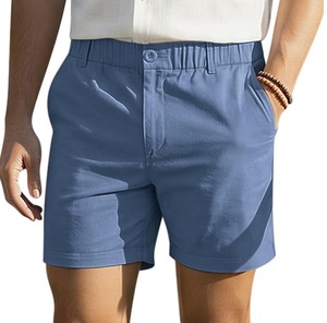 Shorts chino en twill noir légers pour hommes, extensibles, vêtements de sport personnalisés, shorts de golf pour hommes, séchage rapide, taille élastique - Product Image 2