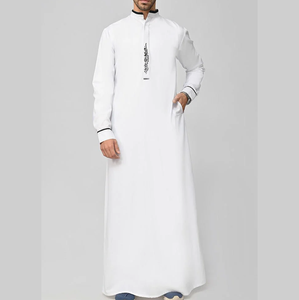 Jubbah longue pour homme, coupe classique, qualité durable, couleur unie, vêtements modestes et ethniques, tenue de prière pour homme, Thobes pour homme - Product Image 5