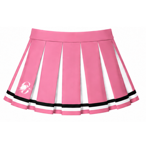 Ensemble d'uniformes de cheerleading rose, haut sans manches à col en V, jupe plissée, tenue d'équipe sportive, performance de danse, entraînement, compétition, personnalisé - Product Image 6