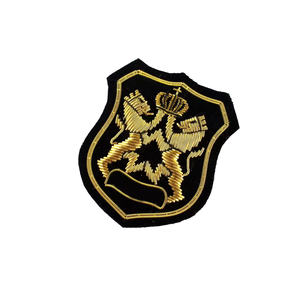 Best Quality Handmade Embroidery Custom Hand Made Embroidery Twill Fabric Badge Uniforms Bullion Blazer Embroidered Badge 2026 - Product Image 3