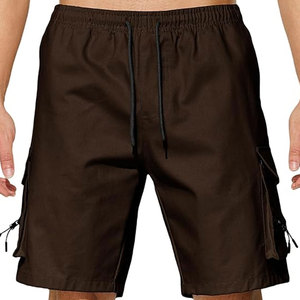 Short cargo décontracté pour homme, marron foncé, tendance, haute qualité, nouveau modèle, doux, léger, personnalisable, multi-poches, pour l'extérieur - Product Image 6