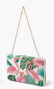 Bolso de Mano Clásico con Cuentas Hechas a Mano, Diseño de Flamenco, Bordado de Cuentas de Lujo, Elegante Bolso de Moda para Bodas y Fiestas - Product Image 3