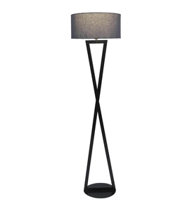 Luxury <b>grey</b> metal shade club <b>floor</b> <b>lamp</b> with metal base oem odm low moq factory price wholesale bulk supply - Product Image 1