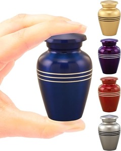 Urne funéraire bleue avec scène de phare, style américain, récipient commémoratif pour cendres d'adultes, urne classique pour cendres humaines - Product Image 3