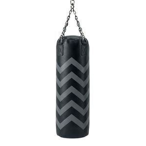 Sac de frappe suspendu noir haute densité à motif chevron pour l'entraînement de boxe, le fitness, la gym et la pratique des compétences - Product Image 3