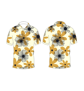 Camisa Polo con Estampado Floral de Margaritas Amarillas para Hombre, Camiseta de Verano de Manga Corta, Cuello Casual con Botones, Transpirable y Ligera - Product Image 3