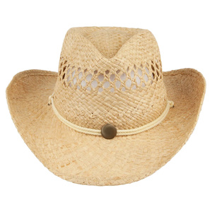 Chapeau de cowboy en polyester unisexe noir à large bord réglable pour l'extérieur décontracté adulte toutes saisons - Product Image 4