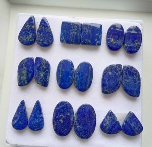 Pendentif en Lapis Lazuli Naturel de Qualité Supérieure, Paire de Cabochons Polis Formes Mixtes, Pierres Précieuses en Vrac, Quartz, Tailles Personnalisables - Product Image 5