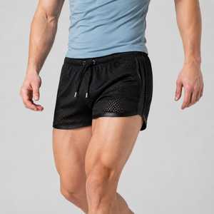 Pantalones Cortos Deportivos para Hombre, Rojos, con Cordón Ajustable, Transpirables, de Poliéster - Product Image 2
