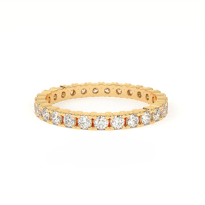 Bague de fiançailles et d'éternité Aarinya Aurelia en or rose 9 carats avec diamants de laboratoire, design pavé, certifiée IGI, bague de luxe pour anniversaire - Product Image 6
