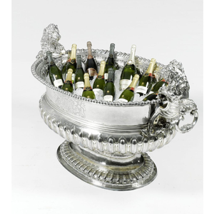 Polish chrome galvanized ice <b>bucket</b> beverage holder looks great by any pool, available at wholesale prices. - Product Image 2