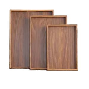 ถาดเสิร์ฟไม้กระถินพร้อมหูจับ เป็นมิตรกับสิ่งแวดล้อม ทนทาน ดีไซน์ทันสมัย สำหรับเสิร์ฟอาหารที่บ้าน - Product Image 1