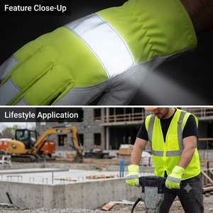 Goat Grain Leather Industrial Safety Driving <b>Gloves</b> Anti-Slip Heat Resistant Cold Resistant Tear-Resistant Anti-static - Product Image 5