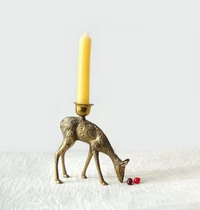 Candelabro de Latón Chapado en Oro con Figura de Animal, Hecho a Mano, Decorativo para Mesa de Hogar, Decoración de Bodas - Product Image 1