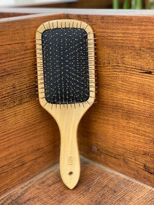 New Arrival Hot Selling Western Stylish Real Handmade Bamboo and Rubber Hair Brush Comb Wooden Handle Daily Uses Hair Accessory - Product Image 6