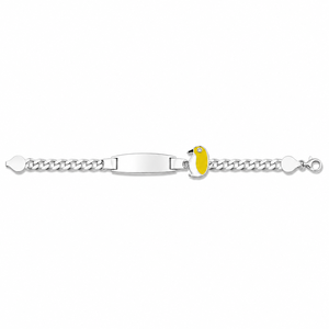 925 Sterling Silver ID <b>Anklet</b> with Penguin Charm and Cubic Zirconia High Polish Personalized Kids Jewelry Gift Daily Wear - Product Image 5