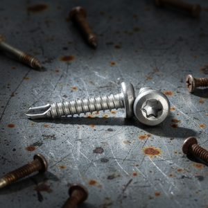 Tornillos Autoperforantes de Cabeza Plana PDC de Acero Inoxidable (304/316/410), Clase 8, Acabado Natural, Accionamiento Phillips Métrico - Product Image 1