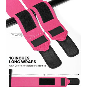 Support de poignet réglable en néoprène avec fermeture à boucle pour la musculation, l'entraînement en force, unisexe, rose, SEAMREWEAR - Product Image 4