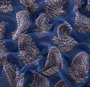 Oferta Especial: Tela de Chifón Estampada para Vestidos, Saris, Blusas, Prendas de Vestir y Textiles para el Hogar, Suave, Ligera, 100% Poliéster Orgánico y Ecológico - Product Image 1