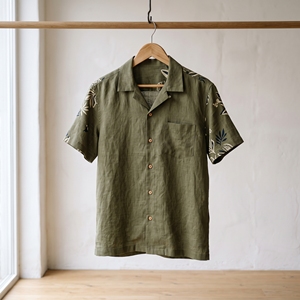 Men's Smart Casual Short Sleeve Printed Shirt Turn-<b>Down</b> Collar Summer Button-Up Pocket Beach Wear Polyester/Cotton Poplin - Product Image 1