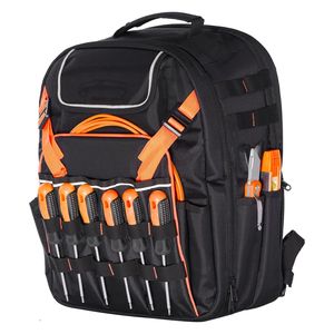 Zaino Porta Attrezzi Rinforzato a 45 Tasche con Scomparto per Laptop e Base in Tessuto Rinforzato - Product Image 1