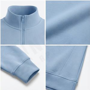 Sudadera de cuello redondo con estampado de gran tamaño de algodón sudadera de peso pesado de manga larga con estilo de moda al por mayor de punto sólido informal personalizado - Product Image 4