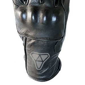 Gants de course en cuir premium à motif château, haute performance, manchette courte, fermeture auto-agrippante, doigts complets, respirants - Product Image 5