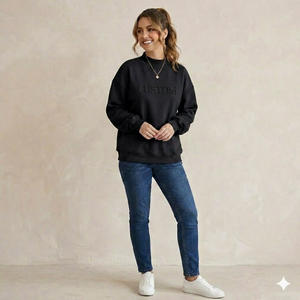 Sudadera de Invierno Informal para Mujer, Cuello Alto, Transpirable, de Poliéster/Algodón, con Logotipo Frontal, Manga Larga - Product Image 2