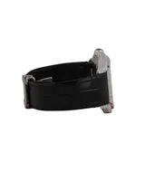 Montre de luxe en or blanc avec diamants ronds en moissanite pour homme, montre de créateur pavée, bracelet en caoutchouc noir, cadran serti de diamants