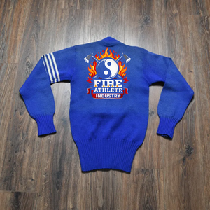 Cardigan en tricot surdimensionné à col en V de haute qualité pour un style décontracté d'hiver, pull d'automne avec logo sur le devant - Product Image 2