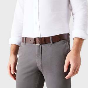 Cinturón de Cuero de Vaca Vintage de Alta Calidad para Hombre, Ecológico y Resistente, con Hebilla de Pin - Product Image 4