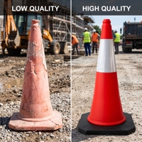 Cône de signalisation routière en HDPE de 75 cm, cône de sécurité en plastique rigide de 30 pouces, cône d'avertissement en PE de 750 mm, construction routière, haute qualité, 28 pouces