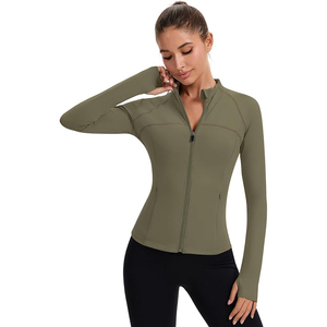 Veste de yoga ultra douce pour femme, sensation seconde peau, coupe ajustée, fermeture éclair, légère, pour la détente et l'entraînement - Product Image 2