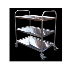 Chariot de service en acier inoxydable de qualité supérieure pour restaurant, hôtel, cuisine, cantine, cafétéria et traiteur - À vendre - Product Image 3
