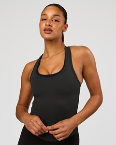 Camiseta sin costuras para mujer, cuello halter, color liso, para entrenamiento, yoga, con relleno, deportiva. - Product Image 4
