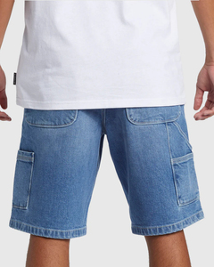 customize shorts Vintage Acid Denim Shorts for <b>Men</b> – Relaxed Loose Fit Streetwear Cutoff Shorts | Factory Wholesale - Product Image 2