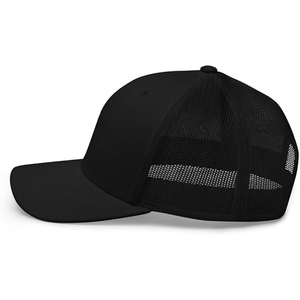 Gorra Trucker Unisex Negra de 6 Paneles, Tejido de Malla Transpirable, Estilo Casual para Adultos, Primavera Verano - Product Image 3