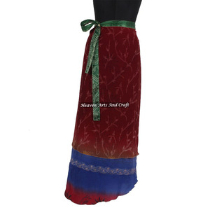Falda de seda para mujer 2026, falda cruzada vintage hermosa, falda cruzada mágica de seda para mujer, pareo sarong mágico de 38 pulgadas, último diseño personalizado - Product Image 6