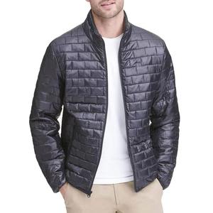 Blouson matelassé coupe-vent et imperméable à capuche, couleur unie, patchwork géométrique sur le devant, éco-responsable, chaud pour l'hiver, fermeture éclair, style streetwear - Product Image 5