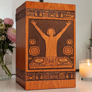 Wooden Urn with Custom Artwork Engraving Bespoke Wooden Urn for Ashes Manufacturer by AYAANS - Product Image 5