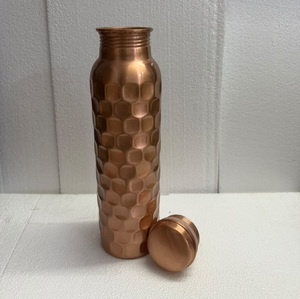 Premium Engraved Pure Copper Water <b>Bottle</b> Leakproof Ayurvedic Copper Vessel Gym Sports Drinkware Flask Wholesale - Product Image 5