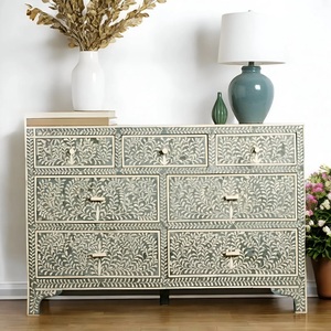 ILAHI's Bone Inlay <b>Drawer</b> Modern Design Agate Detailing <b>Storage</b> Portable Home Furniture - Product Image 3