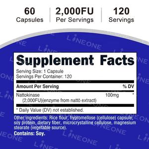 Kapsul OEM/ODM Nattokinase 2.000fu Nattokinase suplemen untuk dukungan kardiovaskular dan sirkulasi - Product Image 4