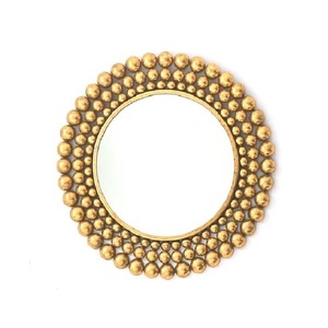 Miroir mural rond en métal très demandé avec un design en forme de soleil, cadre décoratif moderne - Product Image 2