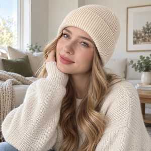 Custom Embroidery Beanie-Personalized Logo/Text,<b>Warm</b> Knit <b>Hat</b>,unisex Winter <b>Hat</b>,Street wear Kids and Adults - Product Image 2