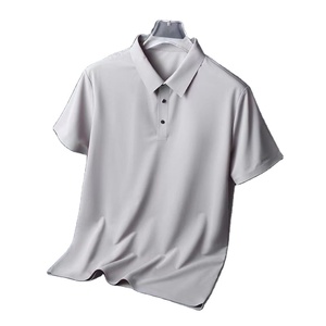 Polo en tricot à manches courtes pour homme, couleur unie, col rabattu, coupe classique, vert - Product Image 3