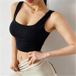 High Stretchable Ladies Yoga Gym Sports <b>Bra</b> Racer <b>Back</b> Athletic Gym Workout Training with Zipper Sports Brassiere In <b>Low</b> MOQ - Product Image 5