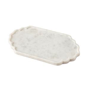 Sleek Smooth Finish Marble <b>Tray</b> for Displaying Items Serving <b>Snacks</b> or Organizing Accessories - Product Image 3